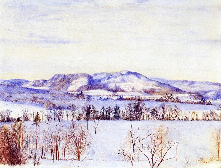 Monument Mountain, vintage artwork by Henry Roderick Newman, 12x8" (A4) Poster