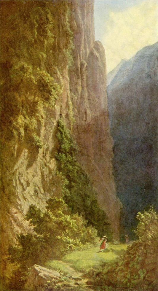Mower in the Mountains, vintage artwork by Carl Spitzweg, A3 (16x12") Poster Print