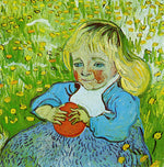 Child with an Orange, vintage artwork by Vincent van Gogh, 12x8" (A4) Poster