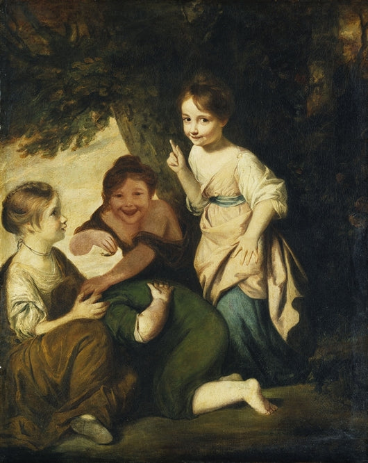 Crying Forfeits, vintage artwork by Sir Joshua Reynolds, 12x8" (A4) Poster