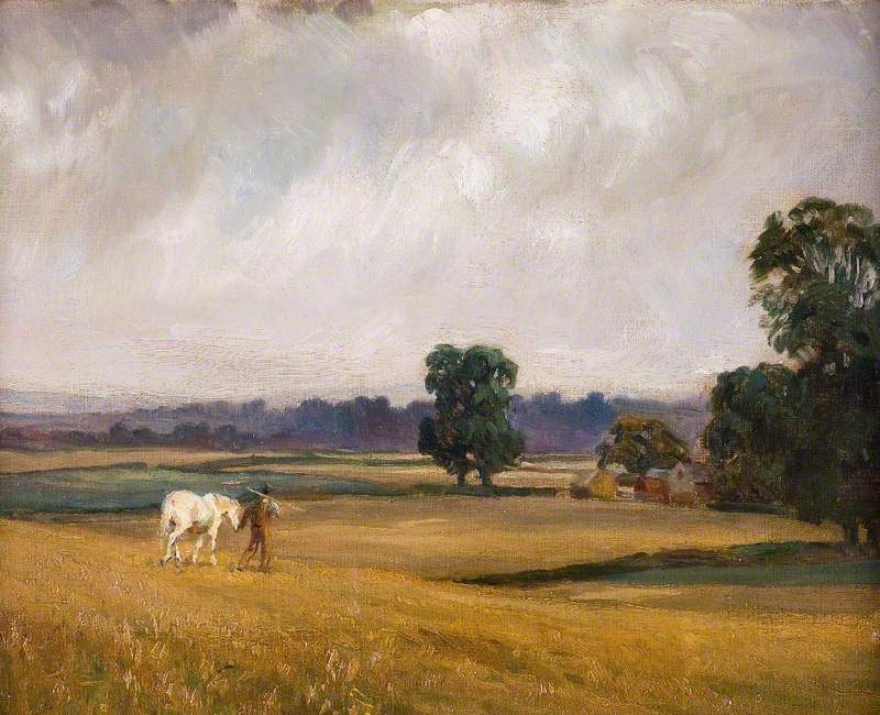 Cloudy Day at Warham, Herefordshire by Brian Hatton,16x12(A3) Poster