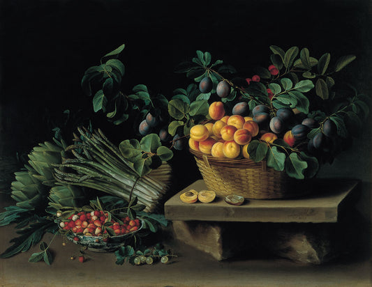 Bodegón con frutas, vintage artwork by Louise Moillon, 12x8" (A4) Poster