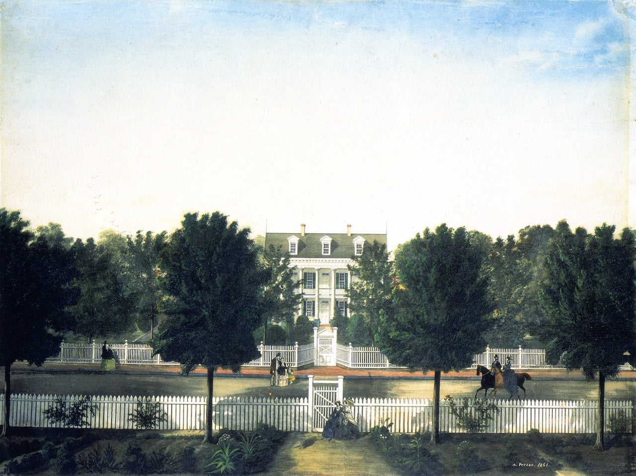 Shadows-on-the-Teche, vintage artwork by Marie Adrien Persac, 12x8" (A4) Poster