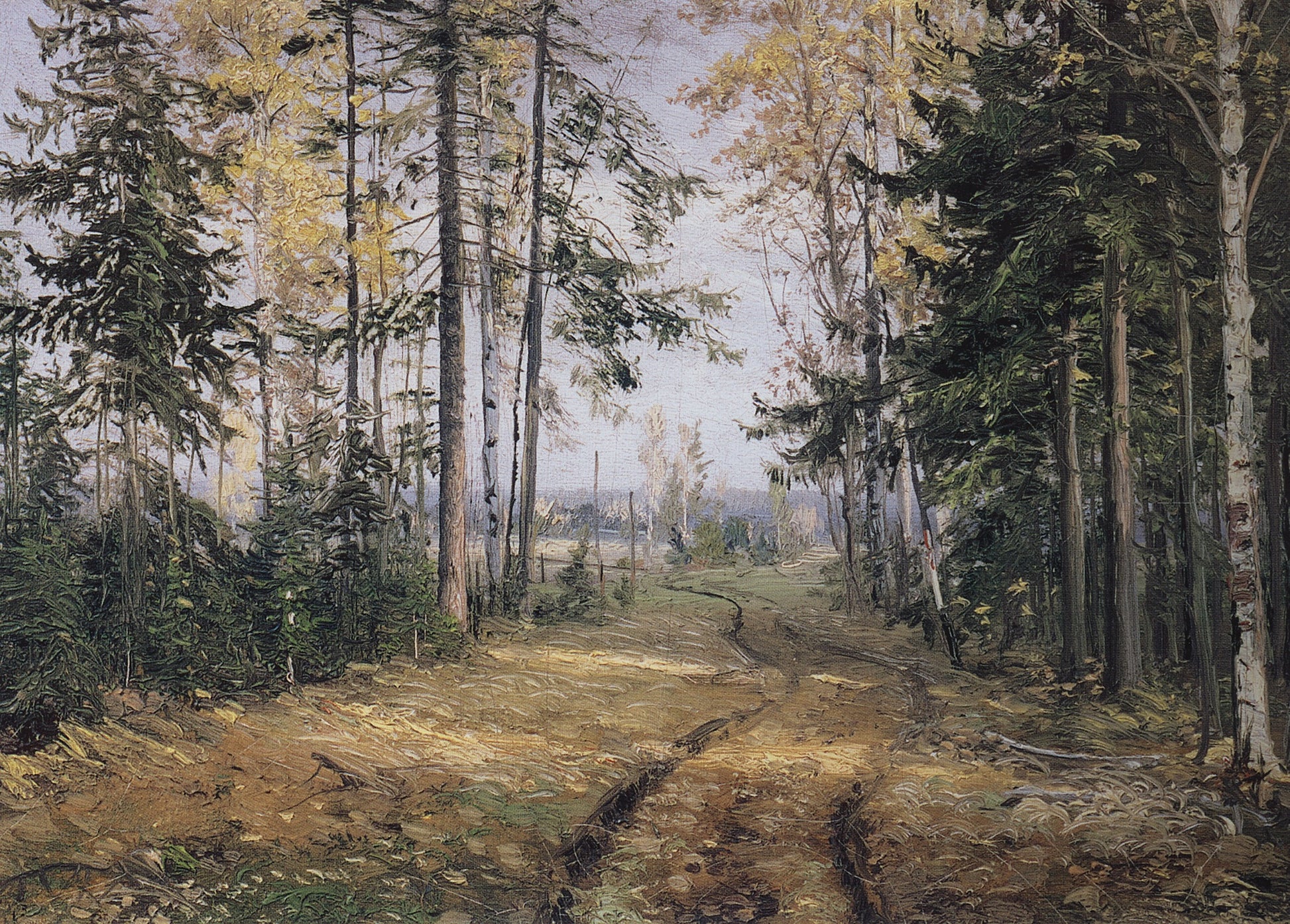 Path in the Woods, vintage artwork by Nikolai Nikolaevich Ge, 12x8" (A4) Poster