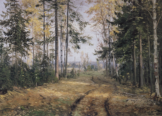 Path in the Woods, vintage artwork by Nikolai Nikolaevich Ge, 12x8" (A4) Poster