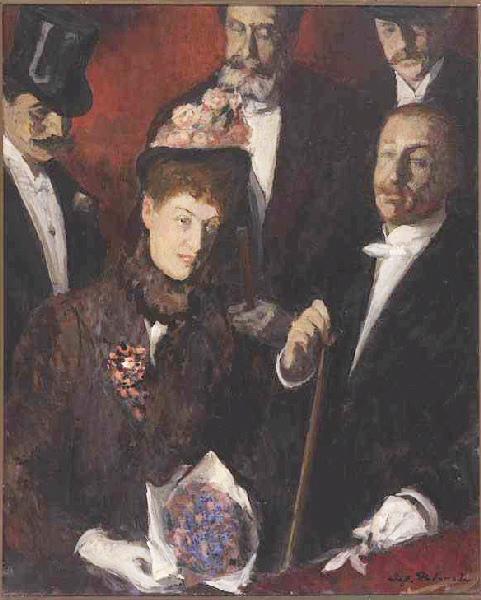 A Boxing Match at the Aquarium, London, vintage artwork by Jacques-Émile Blanche, 12x8" (A4) Poster