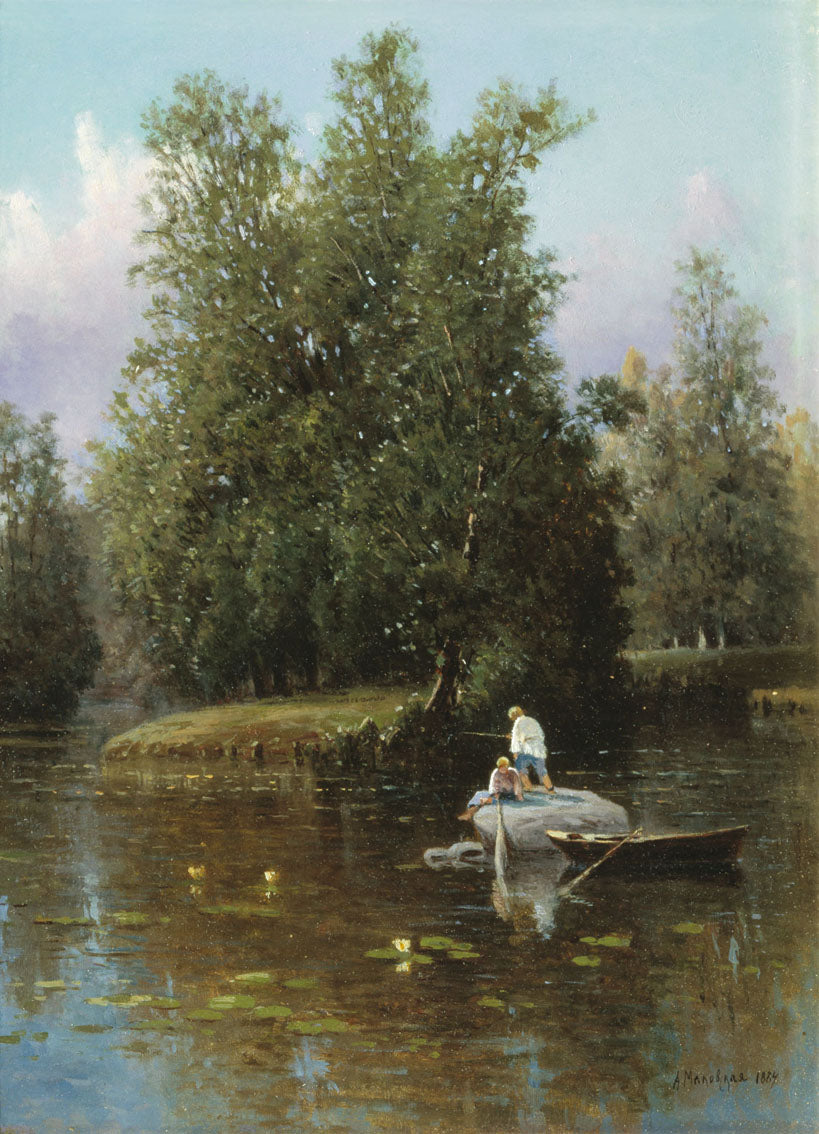 The Outskirts of St. Petersburg, vintage artwork by Alexandra Makovskaya, 12x8" (A4) Poster