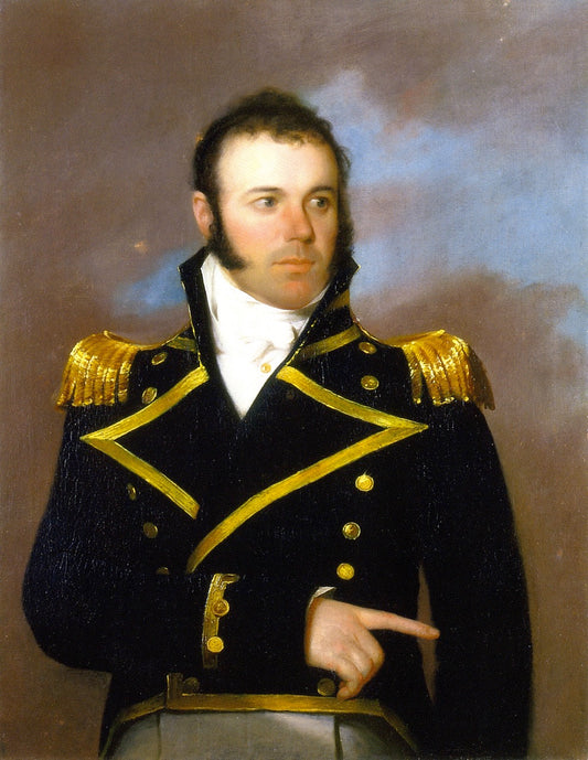 Commodore Daniel Todd Patterson, vintage artwork by John Wesley Jarvis, 12x8" (A4) Poster