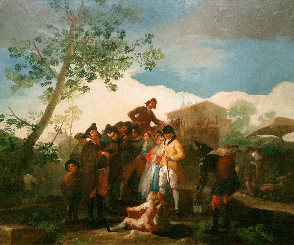 The Blind Guitar Player, vintage artwork by Francisco de Goya y Lucientes, 12x8" (A4) Poster