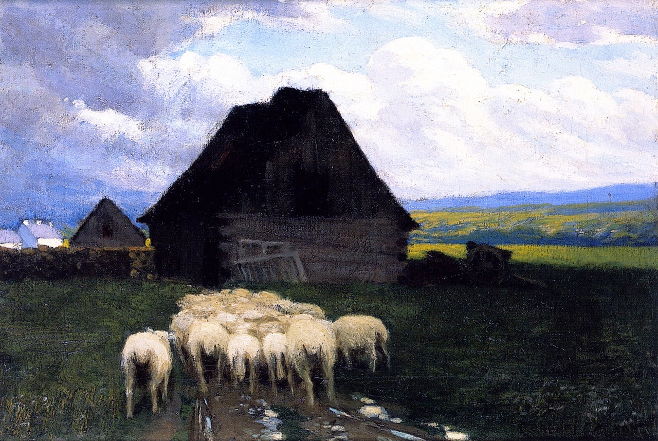Clearing Weather, Beaupre, vintage artwork by Clarence Gagnon, 12x8" (A4) Poster