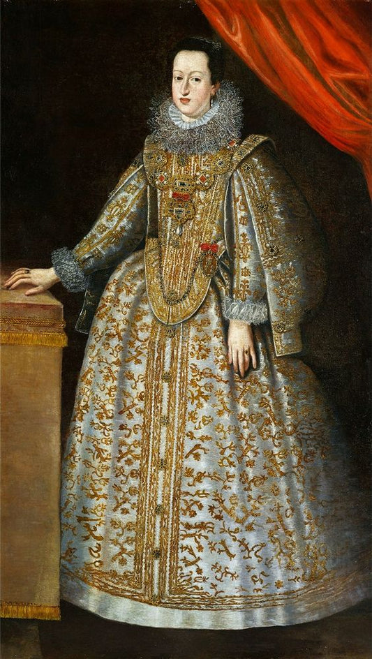 Portrait of Eleonora Gonzaga, vintage artwork by Justus Sustermans, 12x8" (A4) Poster