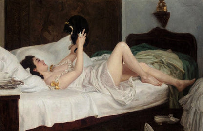 Her Favourite, vintage artwork by Nikolai Bodarevsky, 12x8" (A4) Poster