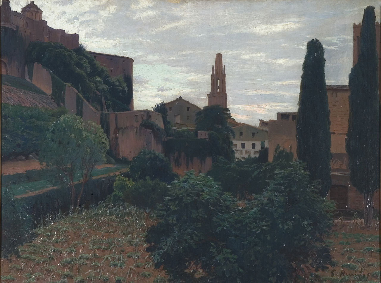 Girona by Santiago Rusinol Prats,A3(16x12")Poster