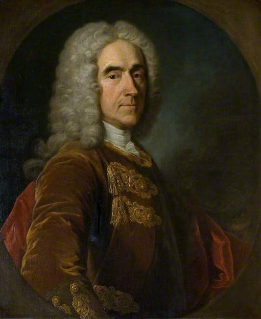 Portrait of Sir Richard Temple, vintage artwork by Jean-Baptiste Van Loo, 12x8" (A4) Poster