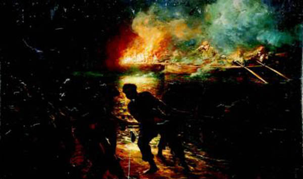 Fuego, vintage artwork by Luis Graner Y Arrufi, 12x8" (A4) Poster