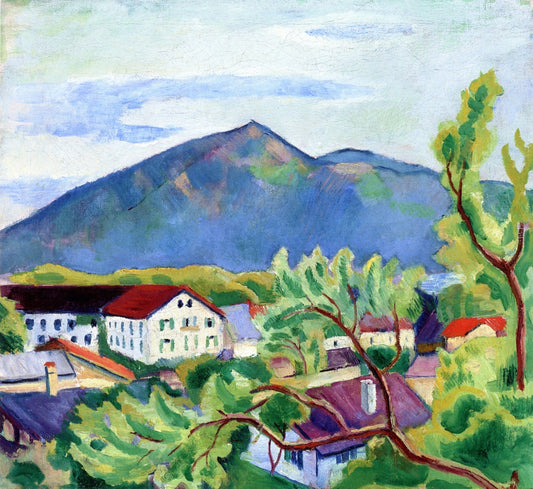 Spring Landscape in Tegernsee by August Macke,16x12(A3) Poster