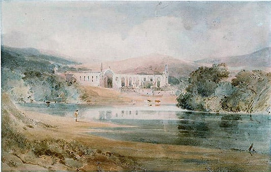Bolton Abbey, Yorkshire, vintage artwork by John Sell Cotman, 12x8" (A4) Poster