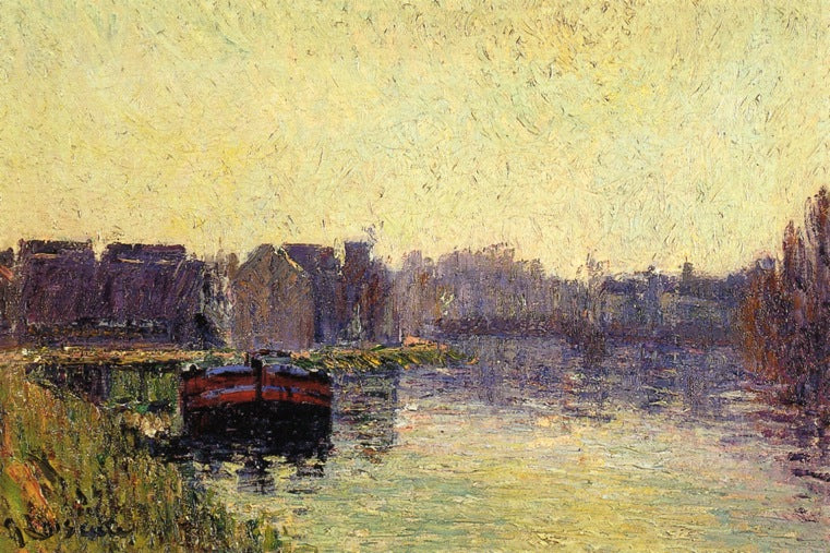 Barges on the Oise by Gustave Loiseau,A3(16x12")Poster