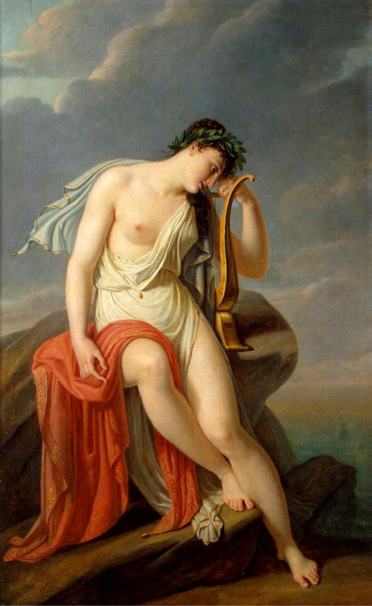 Sappho on the Leucadian Cliff, vintage artwork by Pierre-Narcisse Guerin, 12x8" (A4) Poster