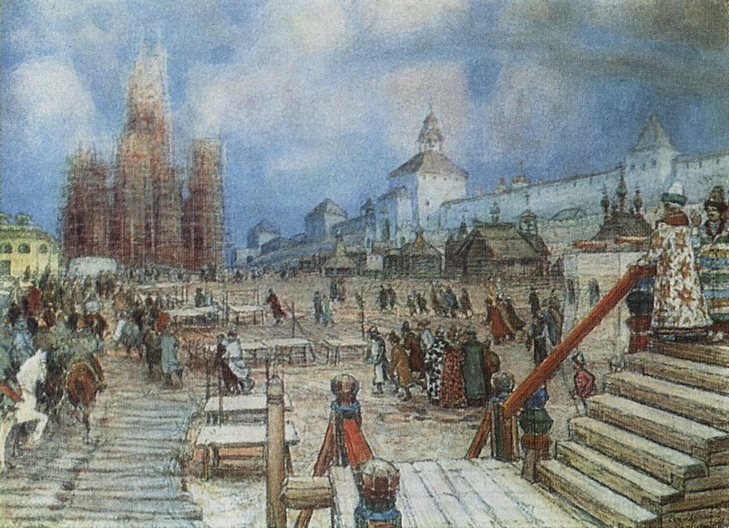 Moscow under Ivan the Terrible by Apollinari Vasnetsov,A3(16x12")Poster