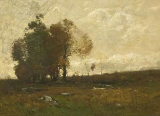 Fall Fields, vintage artwork by J. Francis Murphy, 12x8" (A4) Poster
