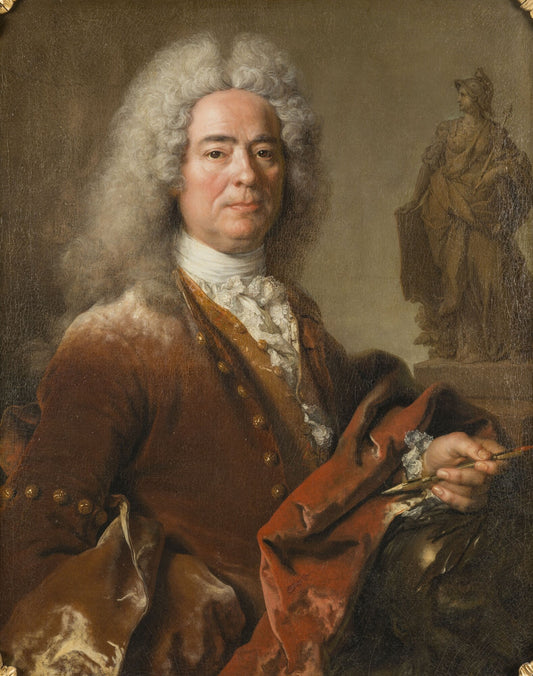 Portrait of Jean Thierry, Sculptor, vintage artwork by Nicolas de Largillière, 12x8" (A4) Poster