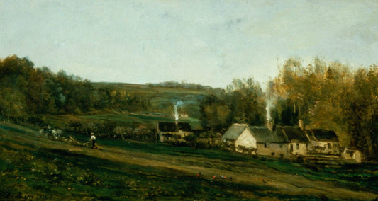 House of Mère Bazot, Valmondois, vintage artwork by Charles-François Daubigny, A3 (16x12") Poster Print