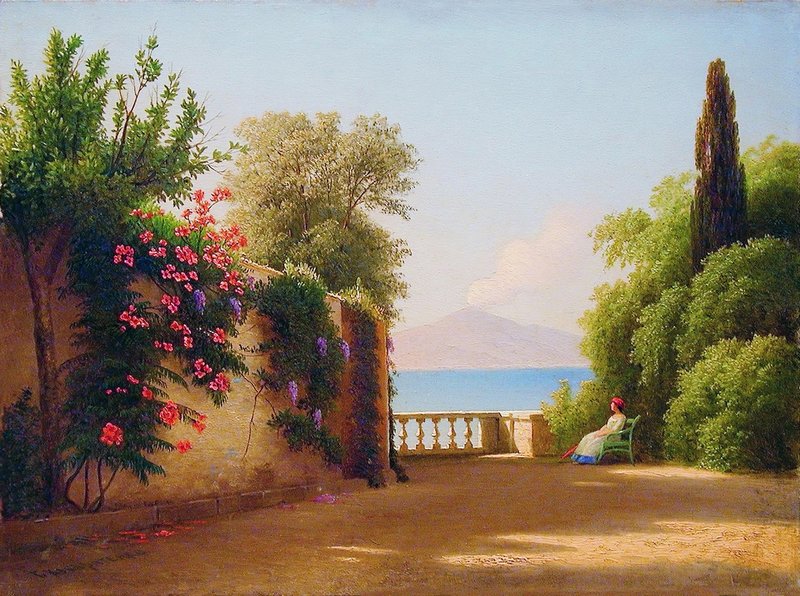 View of Mount Vesuvius by Gavriil Kondratenko,A3(16x12")Poster