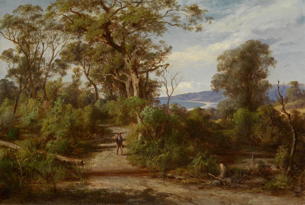Bush Track, Dromana, vintage artwork by Louis Buvelot, A3 (16x12") Poster Print