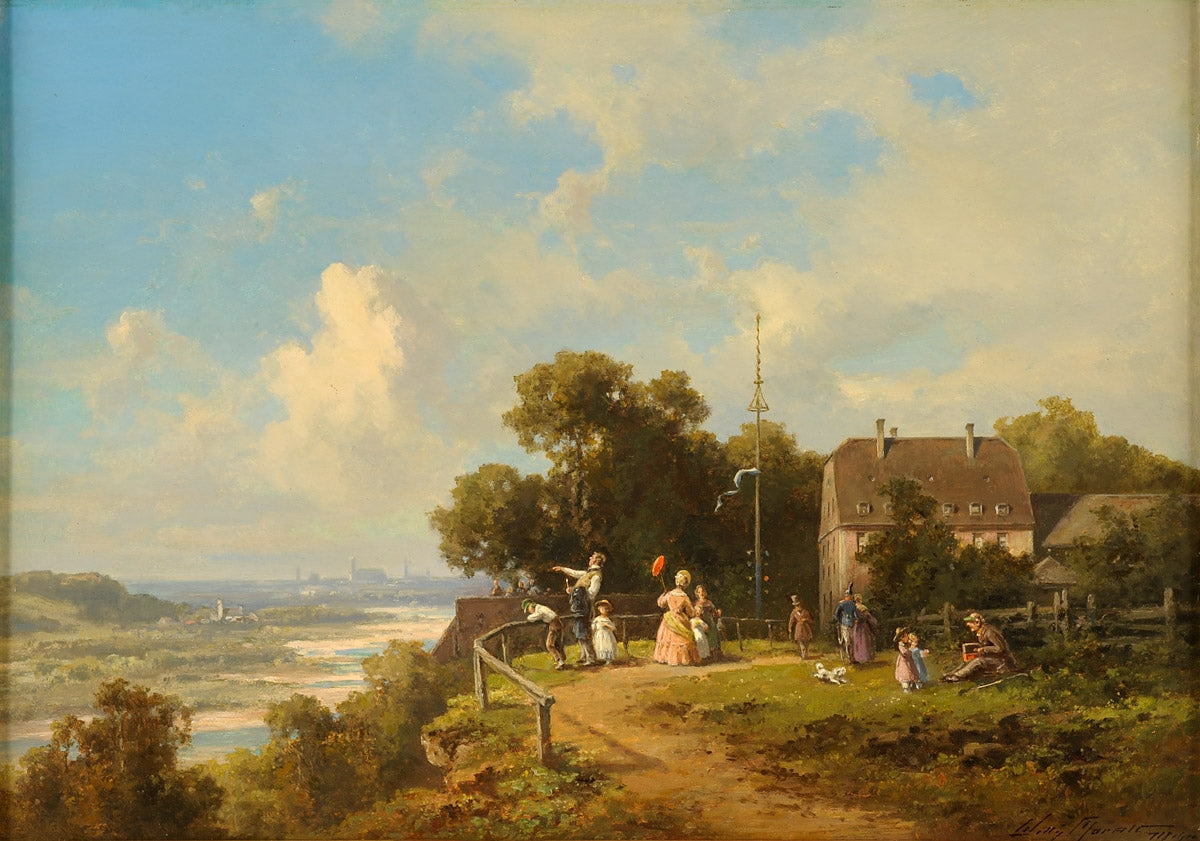 The Picnic Area Overlooking Munich by Willy Moralt,16x12(A3) Poster
