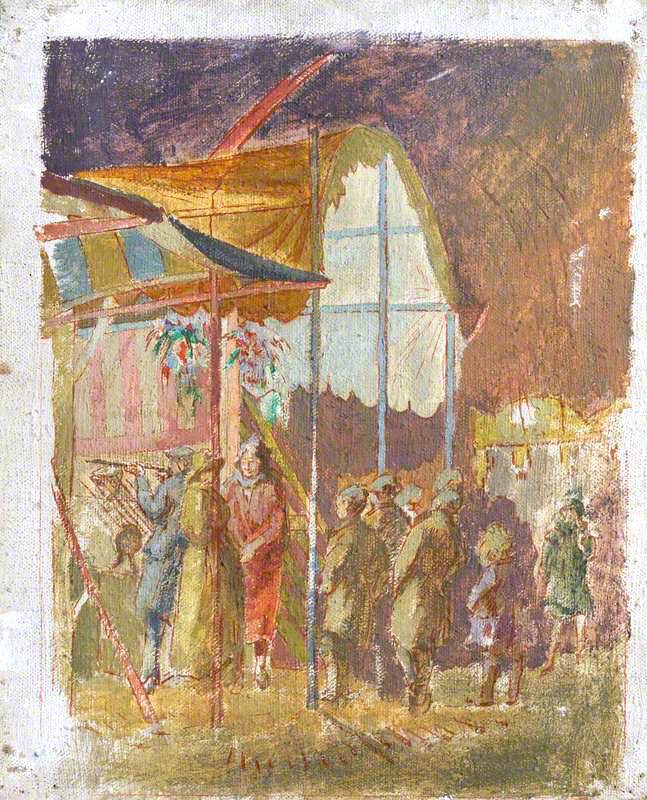 The Rifle Range, vintage artwork by Therèse Lessore, 12x8" (A4) Poster
