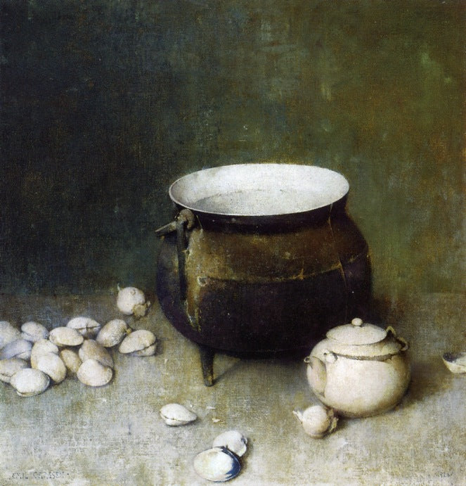 Iron Kettle and Clams by Emil (Soren Emil) Carlsen,A3(16x12")Poster