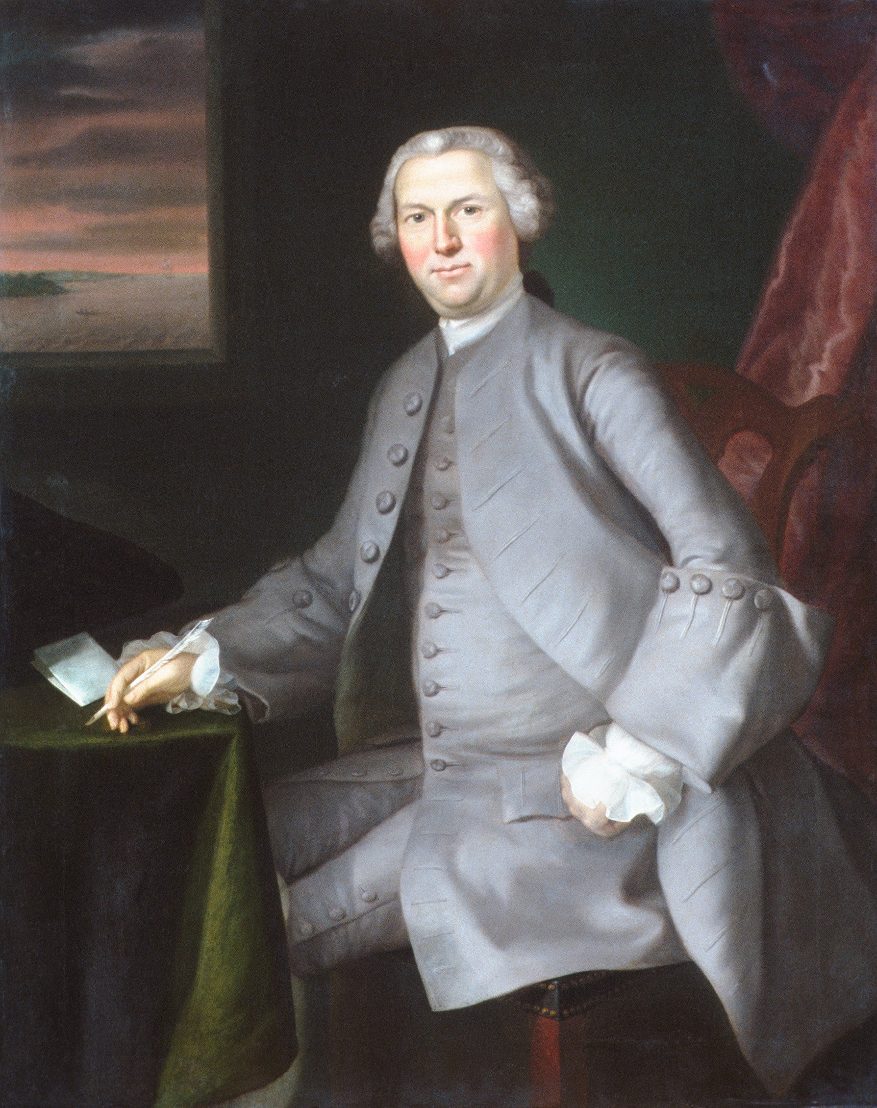 Samuel Cutts, vintage artwork by Joseph Blackburn, 12x8" (A4) Poster