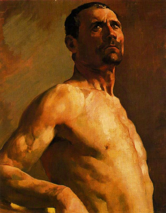 Bust of a Naked Man by Adolfo Lozano Sidro,16x12(A3) Poster