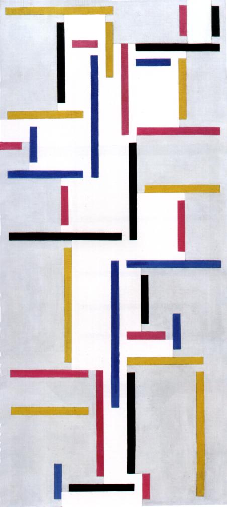 Rythm of a Russian Dance, vintage artwork by Theo van Doesburg, 12x8" (A4) Poster