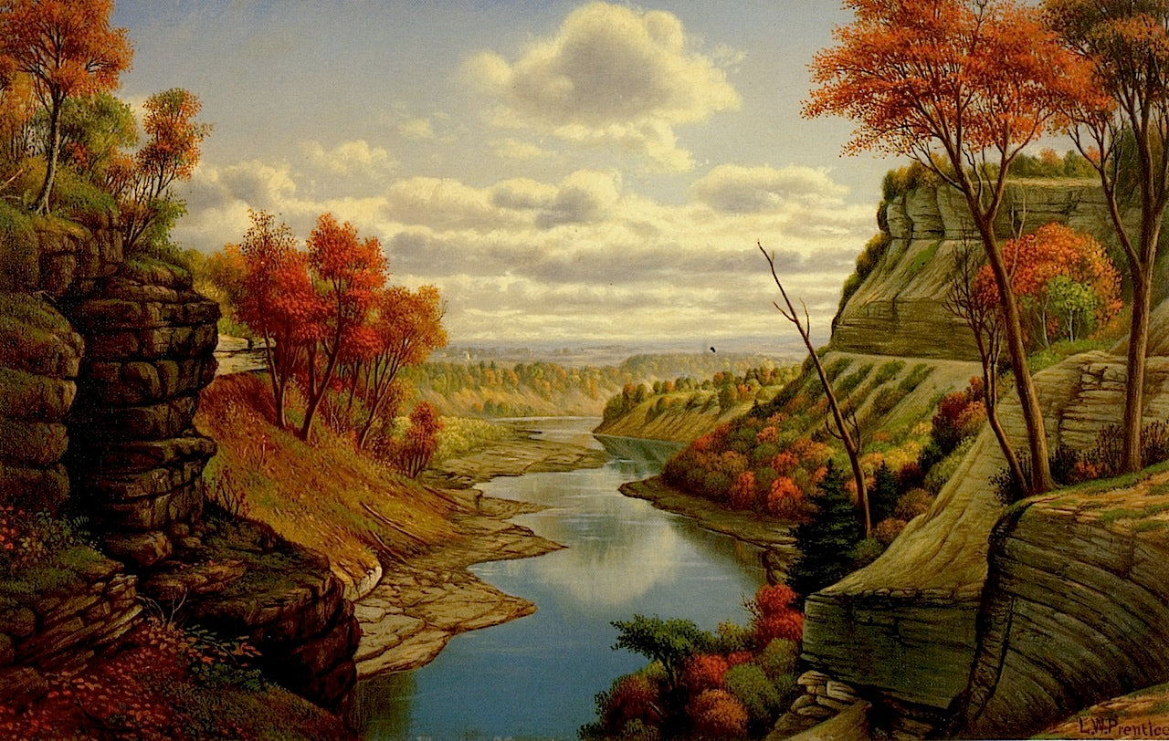 The Gorge at Letchworth Park by Levi Wells Prentice,A3(16x12")Poster