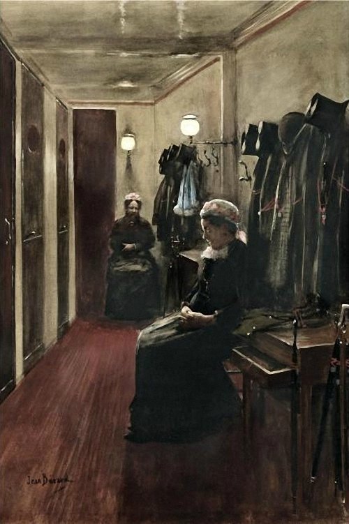 A Busy Night at the Theatre, vintage artwork by Jean-Georges Beraud, 12x8" (A4) Poster