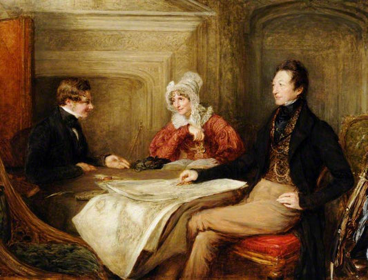 Handing over of the Island of Alderney, vintage artwork by John Linnell, A3 (16x12") Poster Print