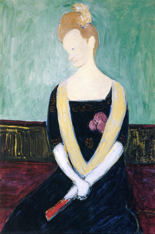 Madame, vintage artwork by Marianne von Werefkin, 12x8" (A4) Poster