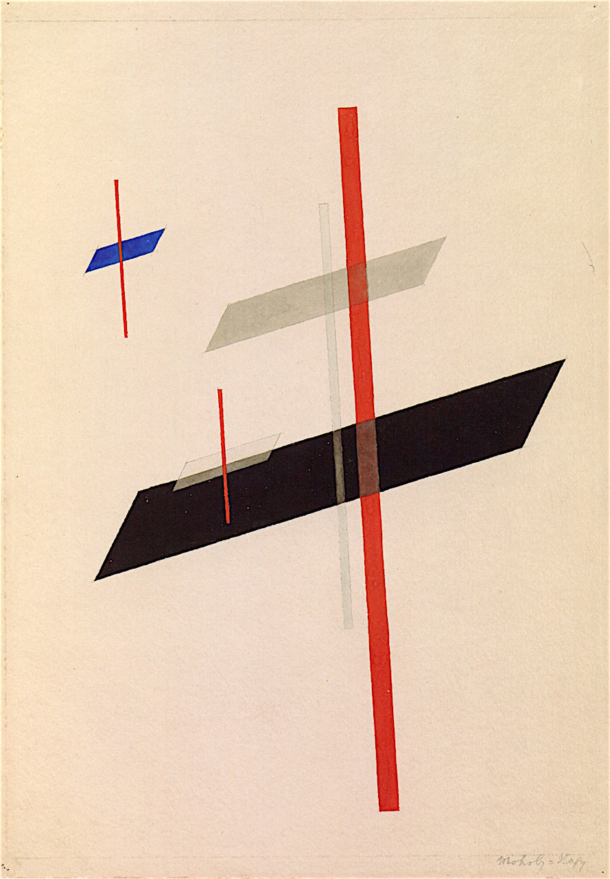 Planes Cutting Planes, vintage artwork by László Moholy-Nagy, 12x8" (A4) Poster