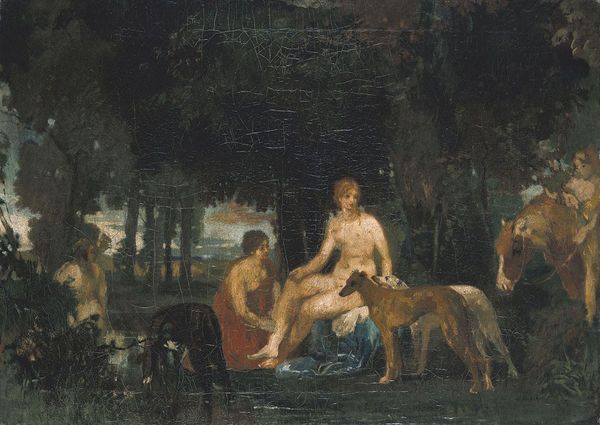 Rest of Diana, vintage artwork by Hans von Marees, 12x8" (A4) Poster