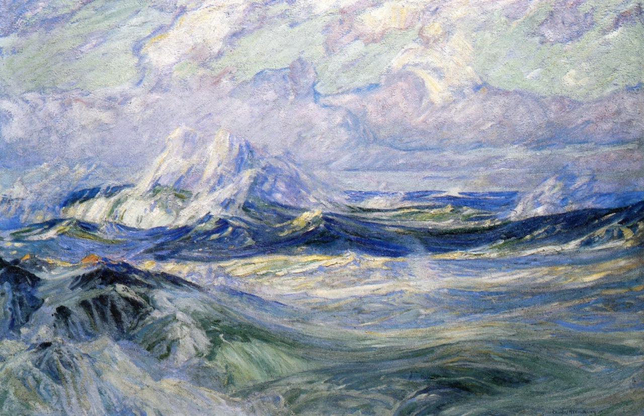 The Green Wave, vintage artwork by Charles H. Woodbury, 12x8" (A4) Poster