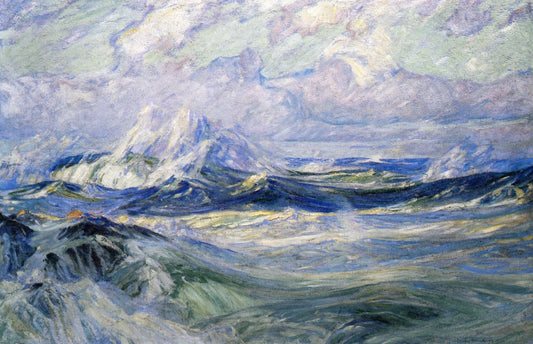The Green Wave, vintage artwork by Charles H. Woodbury, 12x8" (A4) Poster