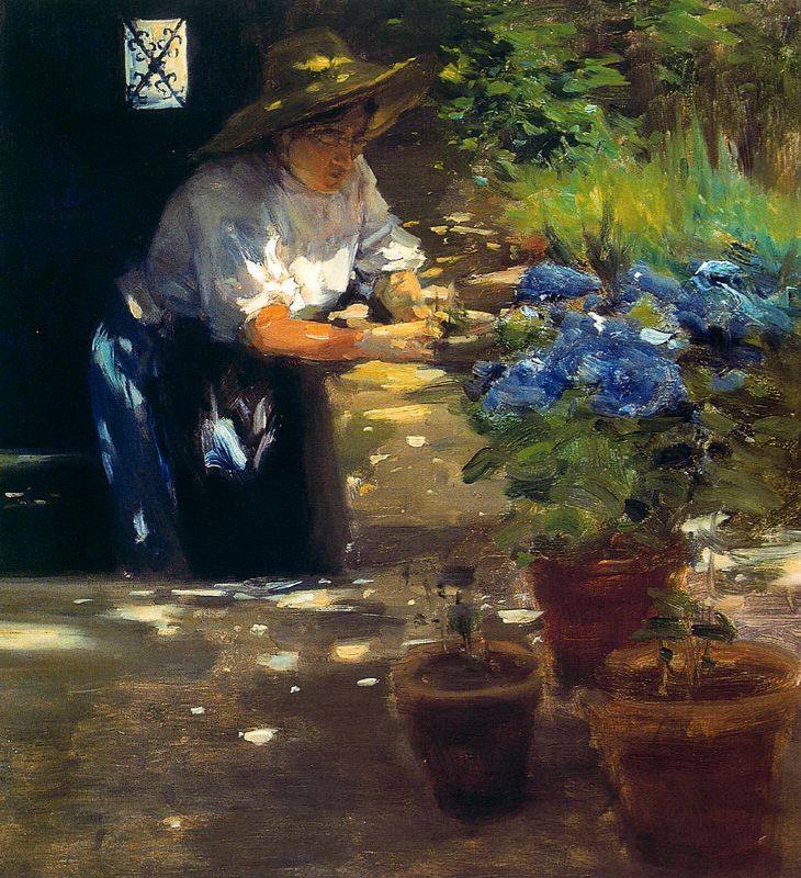 Estudio de una figura con flores by Jaime Morera y Galicia,A3(16x12")Poster