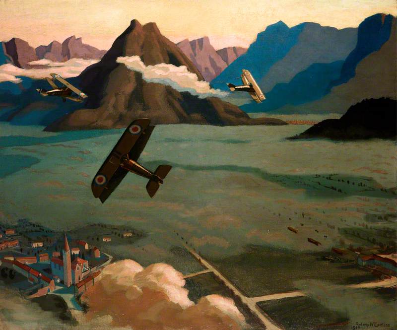 rol over the Asiago Plateau, Italy by Sydney William Carline,16x12(A3) Poster