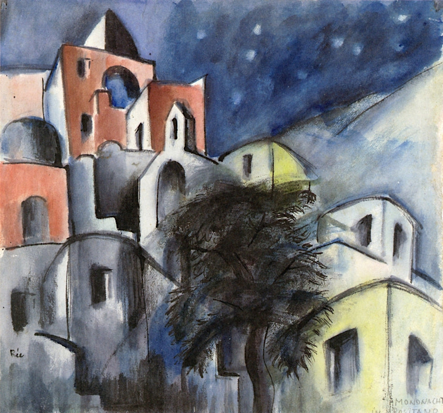Moonlit Night in Positano by Anita Rée,16x12(A3) Poster
