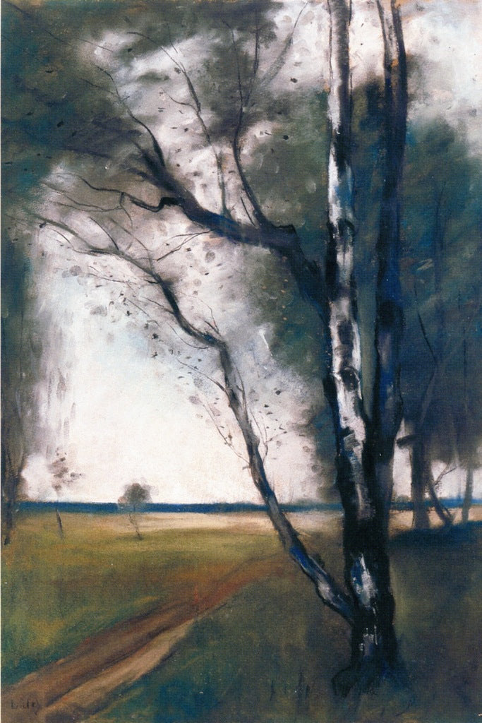 Birches at the Edge of the Forest by Lesser Ury,A3(16x12")Poster