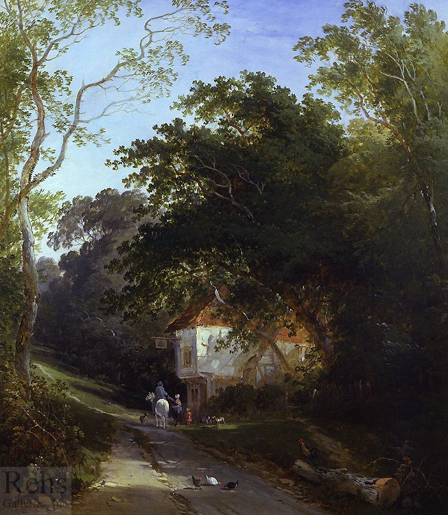 A Lane at Knockholt, Kent, vintage artwork by Henry John Boddington, A3 (16x12") Poster Print