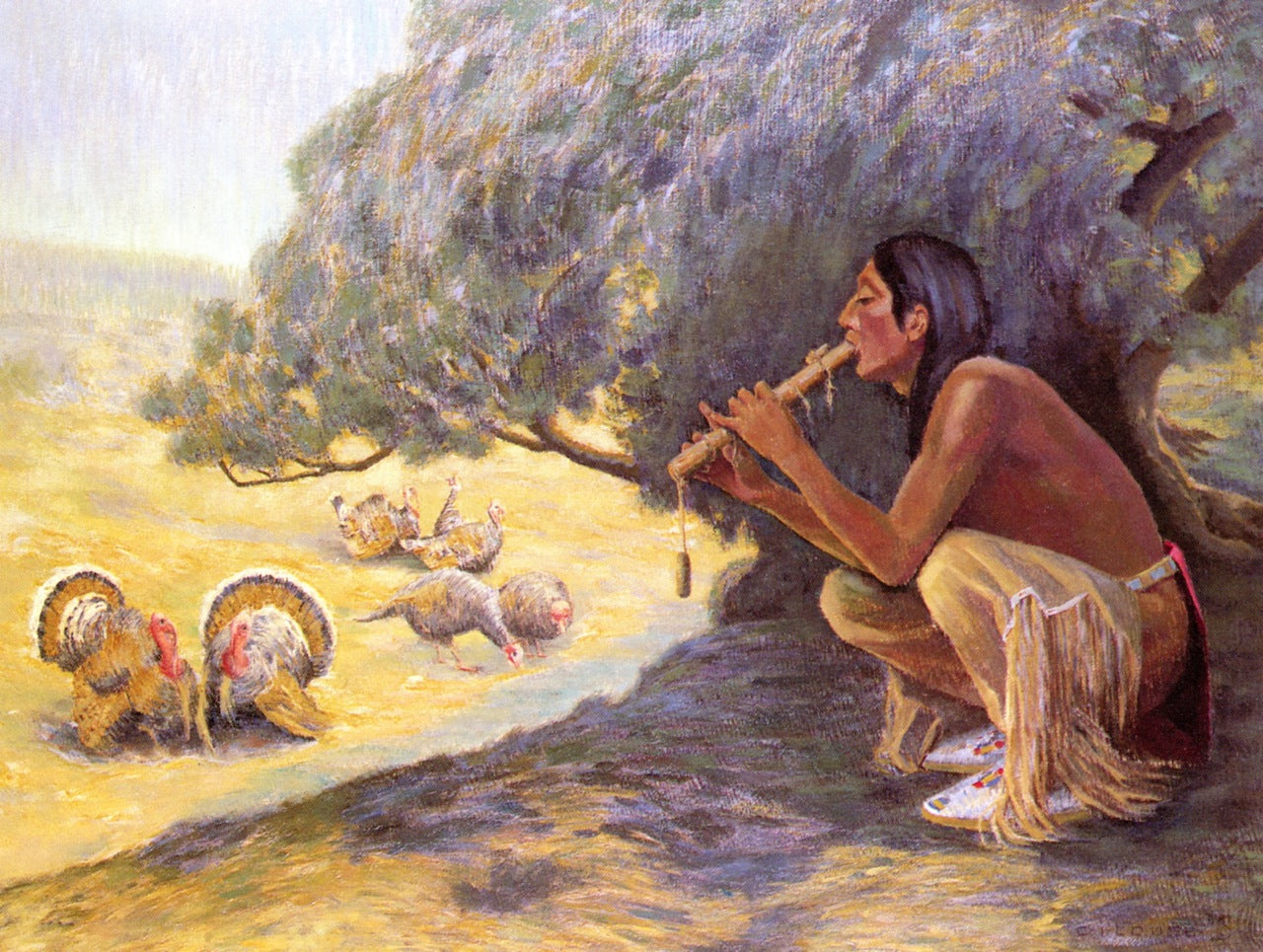 Turkey Serenade by Eanger Irving Couse,A3(16x12")Poster