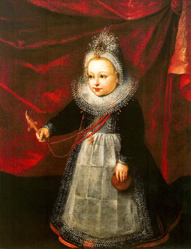 Portrait of a Princess, vintage artwork by Frans Pourbus the Younger, 12x8" (A4) Poster